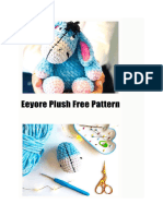 Crochet Eeyore Plush Amigurumi PDF Free Pattern