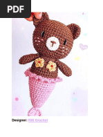 Crochet Teddy Bear Maid Toy Amigurumi Free Pattern