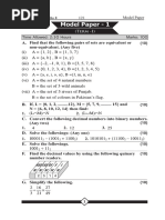 Gohar Logical Mathematics Model Paper 08