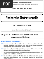 Cours - Cours - Recherche Opérationnelle-Chap2 Suite Chap3-4-S7-ENCG-2023-2024-Pr BOUDHAR