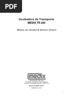 Incubadora MEDIX TR200 Uso Serv Tec.