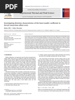 Investigating Direction Characteristics of The Heat Transfer Coefficient in