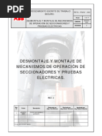 PETS-PGHV Desmontaje y Montaje de Mecanismos de Operacion de Seccionadores y Pruebas Electricas