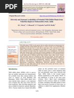 Diversity and Seasonal Availability of Potential Wild Edible Plants From Vidarbha Region of Maharashtra State, India