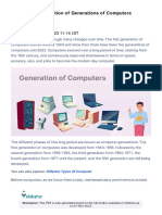 Generation of Computer