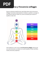 Chakras y Frecuencia Solfeggio