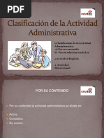 Clasificación de La Actividad Administrativa