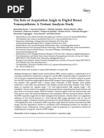 The Role of Acquisition Angle in Digital Breast To++++