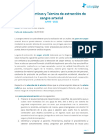 Buenas Prácticas y Técnica de Extracción de Sangre Arterial