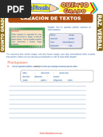 Creación de Textos para Quinto Grado de Primaria