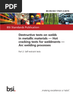 BS EN ISO 17641-2-2015 Self-Restraint Tests