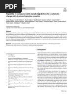 Reporting of Acute Pancreatitis