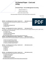 MGT402 Midterm 2010 Solved Paper - Cost and Management Accounting