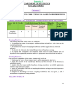 BSC Statistics (H) Sem LV Syllabus DU