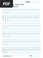 Cursive Writing Lower Case (Article) Author PrintNPractice Printable Worksheets