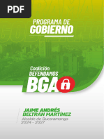 Programa de Gobierno DEFENDAMOS BUCARAMANGA 2024 - 2027 - Jaime Andrés Beltrán ALCALDE (Versión FINAL)