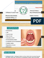 Formulation and Development of Sublingual Tablet