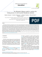 An Application of The Michaelis-Menten Model To Analyze The Curing Process of Cold Recycled Bituminous Mixtures