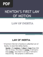 Newtons First Law of Motion