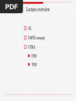 Lecture Overview. UMTS Concept UTRA FDD TDD