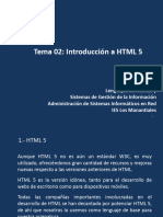 Tema 02 - Introducción A HTML5