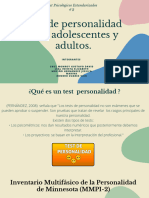 Test de Personalidad para Adolescentes y Adultos.