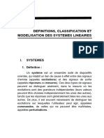 Chapitre 1 - Systèmes Classification Et Modélisation