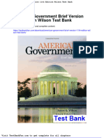 American Government Brief Version 11th Edition Wilson Test Bank