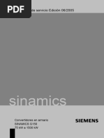 SINAMICS G150 Instrucciones de Servicio 0605 Esp