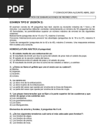 1º Convocatoria Alicante Abril (2º Sesión) 2021