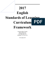 Grade 1 - 2017 English SOL Curriculum Framework