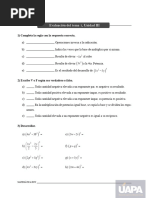 Matematicas Evaluacion Unidad III