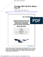 Kleemann Crusher Mc110z Evo Spare Parts Catalog Es