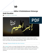 Khutbah Idul Adha: 6 Keteladanan Keluarga Nabi Ibrahim