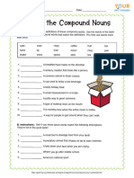 Match Compound Nouns Worksheet