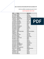 Master CICE Liste Des Candidats Test Ecrit Jeudi 14 Sep 2023