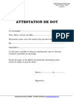 Attestation de Dot