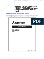 Mitsubishi Forklift Fb25acn Fb25an Fb30acn Fb30an Fb35an Diagrams Operation and Maintenance Manual Service Manual