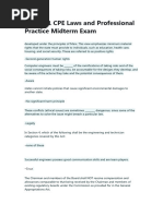  CPE Laws and Professional Practice Midterm Exam