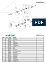 GE 950 G Plus Amoladora Partes y Piezas