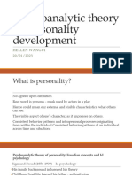 Psychoanalytic Theory of Personality