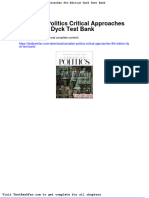 Canadian Politics Critical Approaches 8th Edition Dyck Test Bank