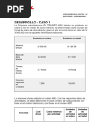 Desarrolllo Caso 1 - Costos ABC