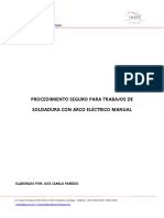 Procedimiento de Trabajo Seguro SOLDDAURA CON ARCO ELECTRICO