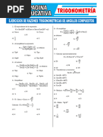 Ejercicios de Razones Trigonometricas de Angulos Compuestos Pagina Educativa