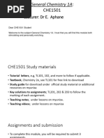 Review of Chemical Foundations