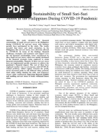 Financial Sustainability of Small Sari Sari Stores in The Philippines During COVID 19 Pandemic