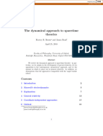 The Dynamical Approach To Spacetime Theories: Harvey R. Brown and James Read April 25, 2018