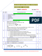 +1 Chemistry Second Term Exam 2023 - Answer Key