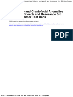 Cleft Palate and Craniofacial Anomalies Effects On Speech and Resonance 3rd Edition Kummer Test Bank